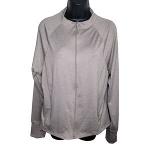 RBX Women's NWT Heathered oatmeal Full Zip Track Jacket Size XL